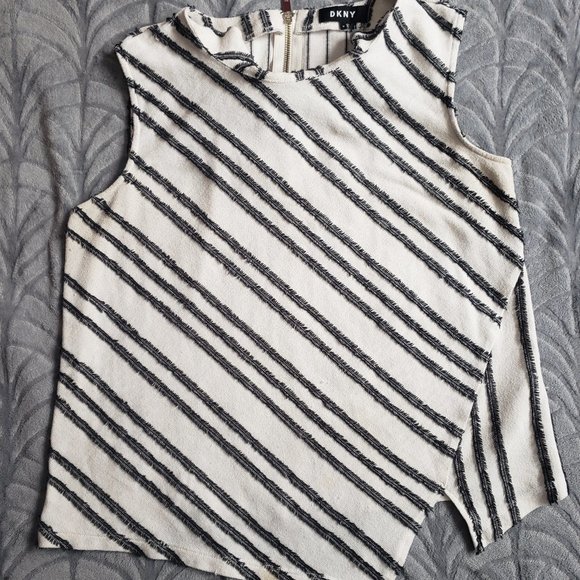 DKNY Sleeveless Striped Blouse Shirt - Picture 1 of 6
